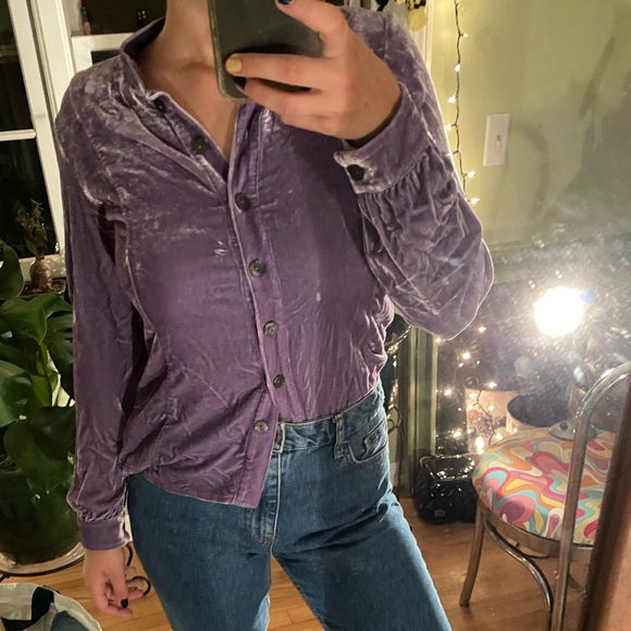 Vintage velvet J.Jill button up - Picture 2 of 4